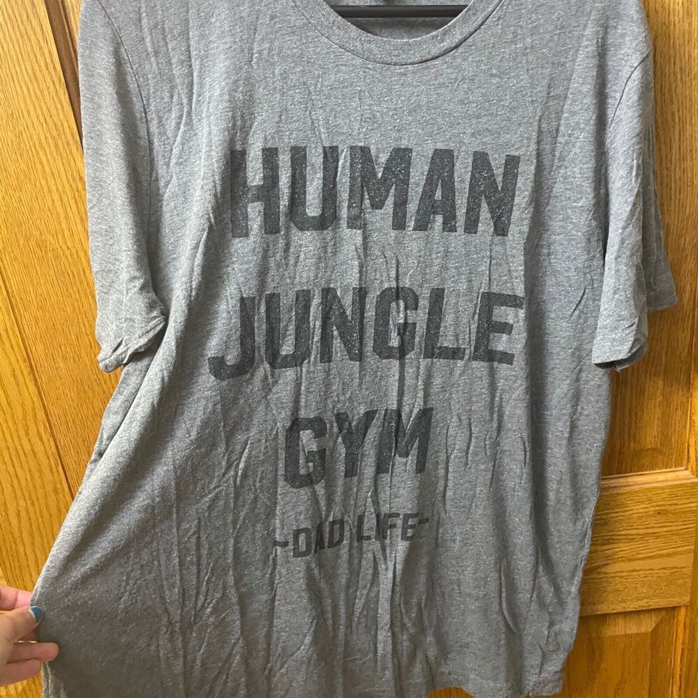 Declan + Crew Men's Human Jungle Gym Dad Life Tshirt Grey XL Graphic Tee GIFT